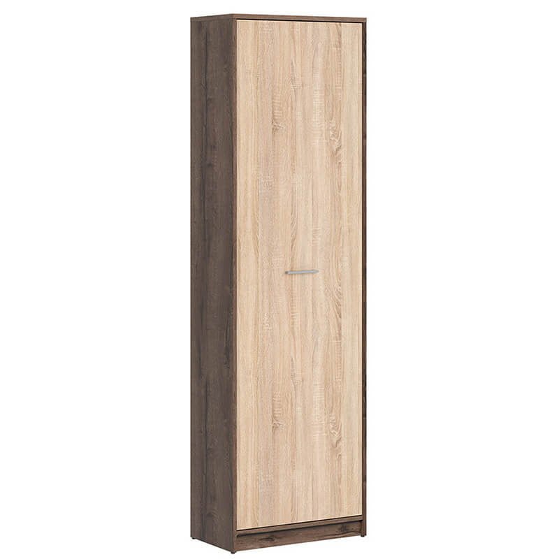 NEPO PLUS BRW REG1D 1 Door Tall BLACK RED WHITE Cabinet-Monastery Oak / Sonoma Oak