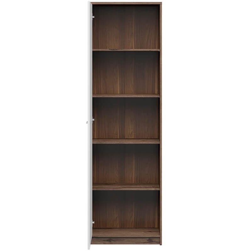 NEPO PLUS BRW REG1D 1 Door Tall BLACK RED WHITE Cabinet-Monastery Oak / White