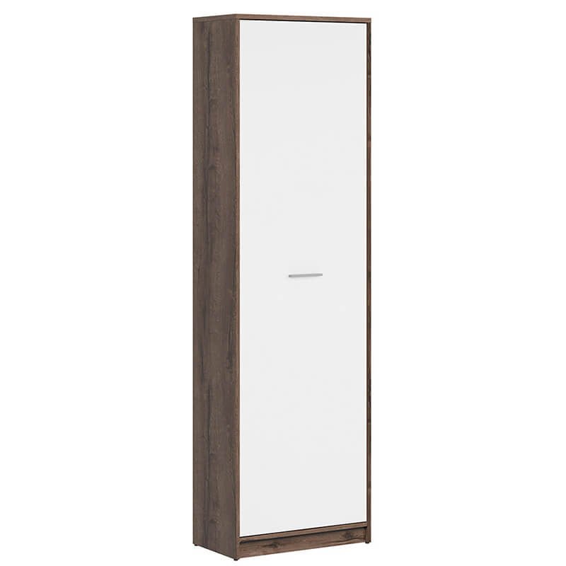 NEPO PLUS BRW REG1D 1 Door Tall BLACK RED WHITE Cabinet-Monastery Oak / White