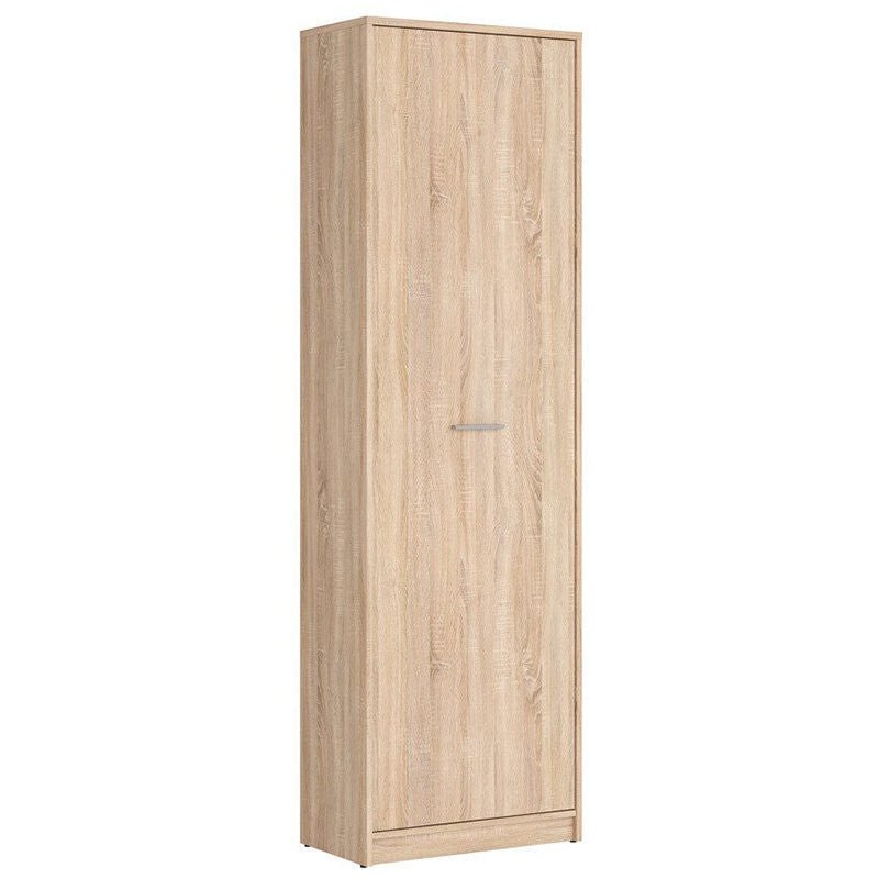 NEPO PLUS BRW REG1D 1 Door Tall BLACK RED WHITE Cabinet-Sonoma Oak