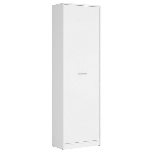 NEPO PLUS BRW REG1D 1 Door Tall BLACK RED WHITE Cabinet-White