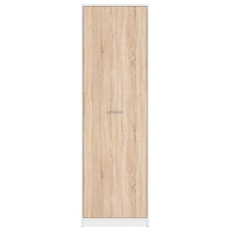 NEPO PLUS BRW REG1D 1 Door Tall BLACK RED WHITE Cabinet-White / Sonoma Oak