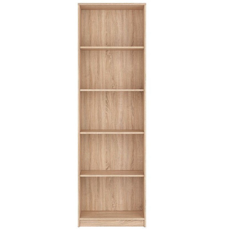 NEPO PLUS BRW REG/60 Tall BLACK RED WHITE Bookcase-Sonoma Oak