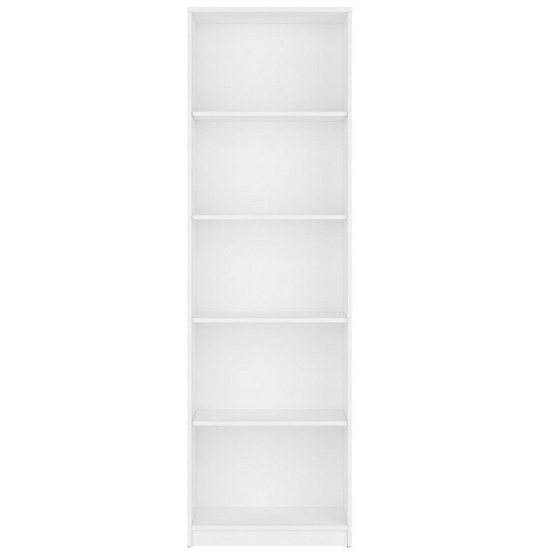 NEPO PLUS BRW REG/60 Tall BLACK RED WHITE Bookcase-White