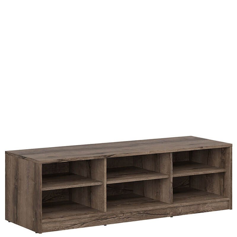 NEPO PLUS BRW RTV BLACK RED WHITE TV Cabinet-Monastery Oak