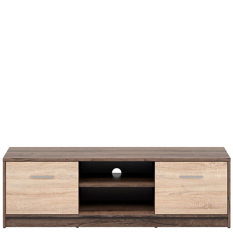 NEPO PLUS BRW RTV2D 2 Door BLACK RED WHITE TV Cabinet-Sonoma Oak / Monastery Oak