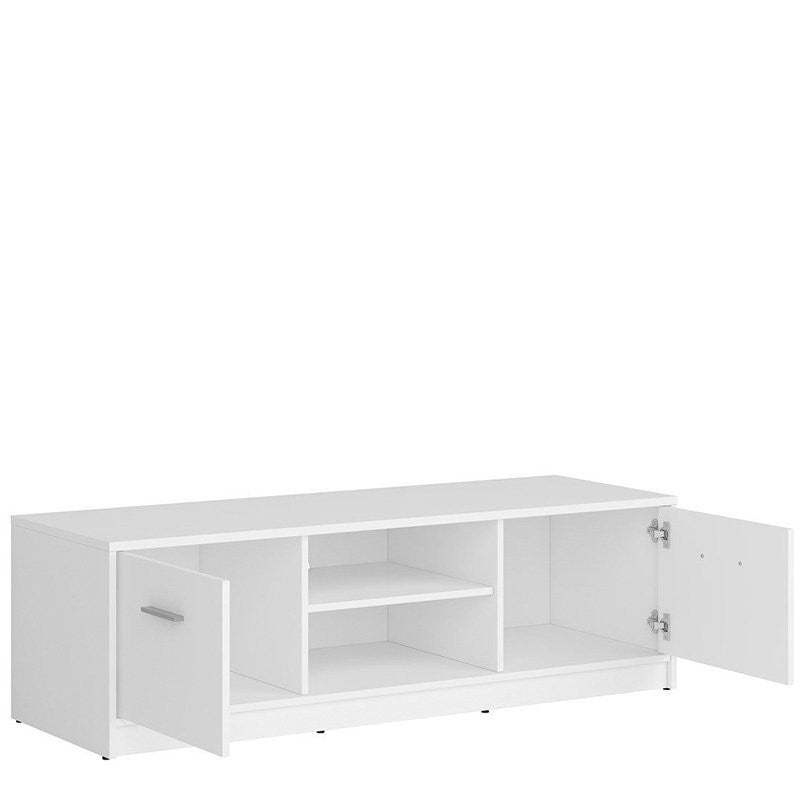 NEPO PLUS BRW RTV2D 2 Door BLACK RED WHITE TV Cabinet-White