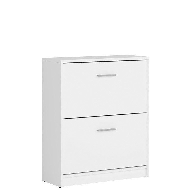 NEPO PLUS BRW SFB2K2 2 Door BLACK RED WHITE Shoe Cabinet-White