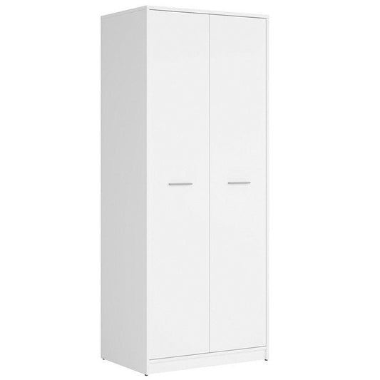 NEPO PLUS BRW SZF2D 2 Door BLACK RED WHITE Wardrobe-White