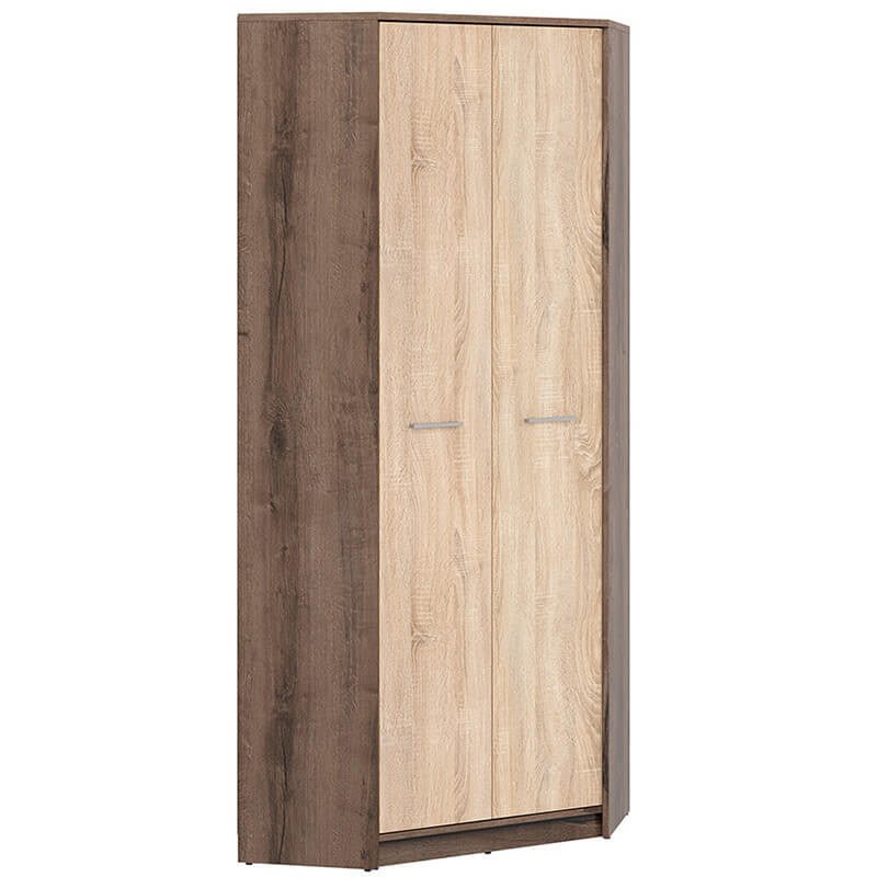 NEPO PLUS BRW SZFN2D 2 Door Corner BLACK RED WHITE Wardrobe-Monastery Oak / Sonoma Oak