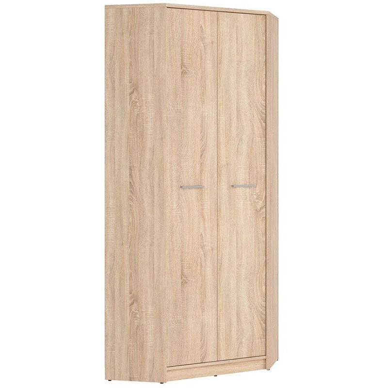 NEPO PLUS BRW SZFN2D 2 Door Corner BLACK RED WHITE Wardrobe-Sonoma Oak