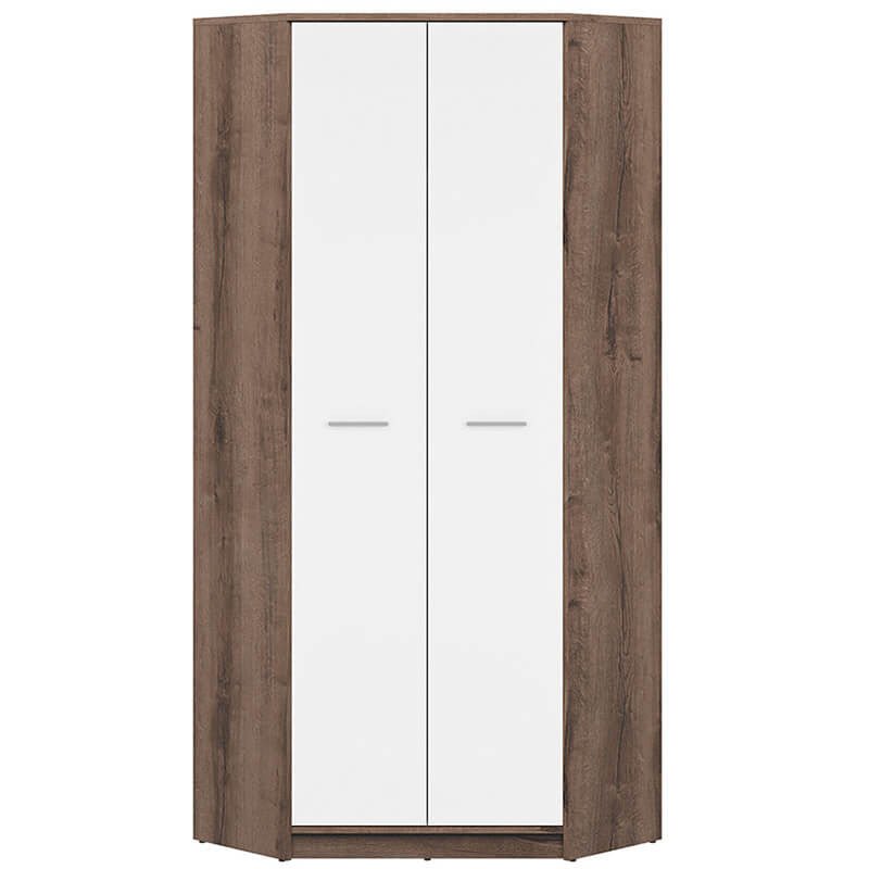 NEPO PLUS BRW SZFN2D 2 Door Corner BLACK RED WHITE Wardrobe-Sonoma Oak / Monastery Oak