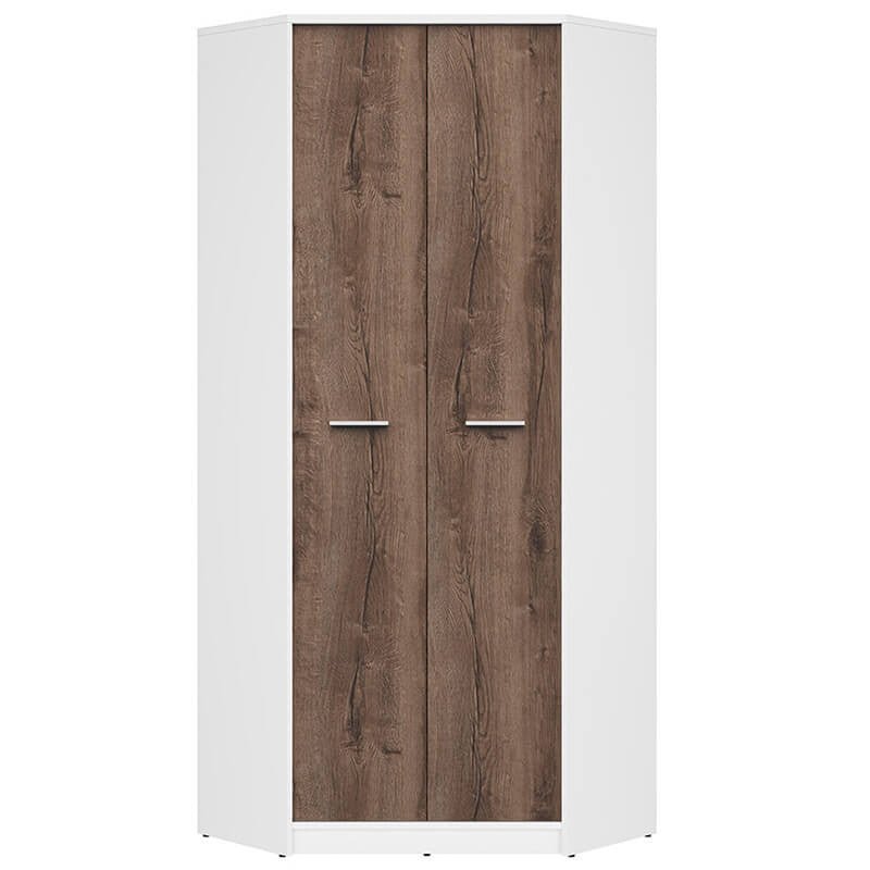 NEPO PLUS BRW SZFN2D 2 Door Corner BLACK RED WHITE Wardrobe-Sonoma Oak / Monastery Oak