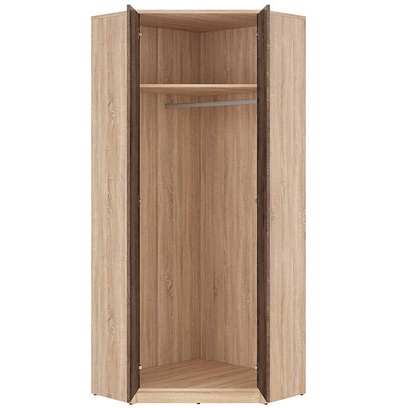 NEPO PLUS BRW SZFN2D 2 Door Corner BLACK RED WHITE Wardrobe-Sonoma Oak / Monastery Oak