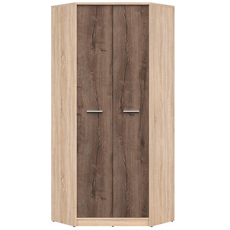 NEPO PLUS BRW SZFN2D 2 Door Corner BLACK RED WHITE Wardrobe-Sonoma Oak / Monastery Oak