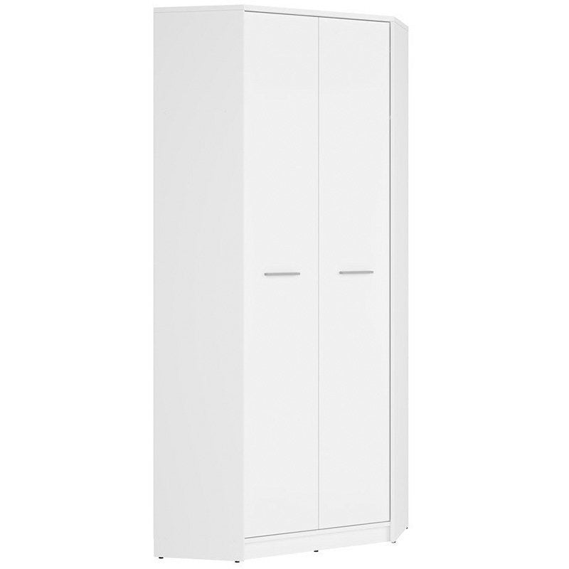 NEPO PLUS BRW SZFN2D 2 Door Corner BLACK RED WHITE Wardrobe-White