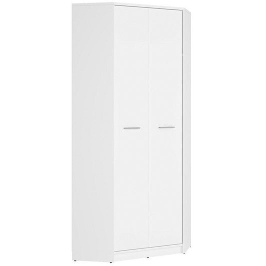 NEPO PLUS BRW SZFN2D 2 Door Corner BLACK RED WHITE Wardrobe-White