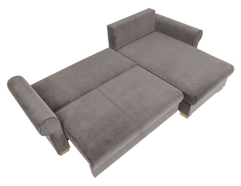 ARLES LUX 3DL BRW CountryGrey Corner Fold Out Storage BLACK RED WHITE Upholstered Sofa Bed-Country 20 Grey
