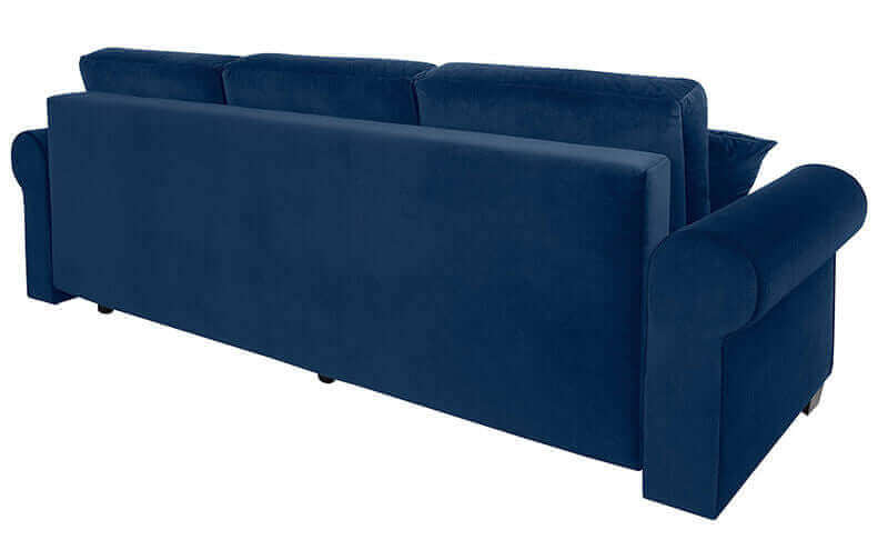 ARLES LUX 3DL BRW Kronos Blue 3 Seater Fold Out Storage BLACK RED WHITE Upholstered Sofa Bed-Kronos 9 Blue