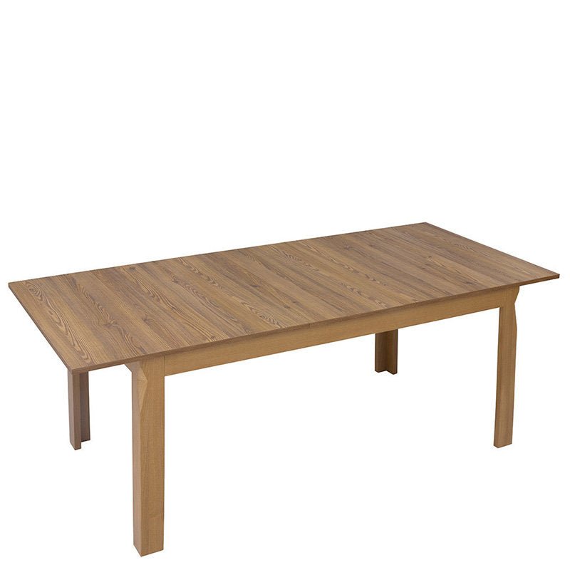 BERGEN BRW STO/160 Extendable Rectangular BLACK RED WHITE Dining Table-Sibiu Gold Larch