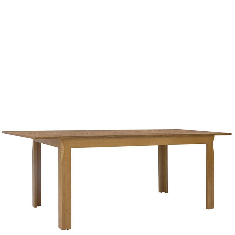 BERGEN BRW STO/160 Extendable Rectangular BLACK RED WHITE Dining Table-Sibiu Gold Larch