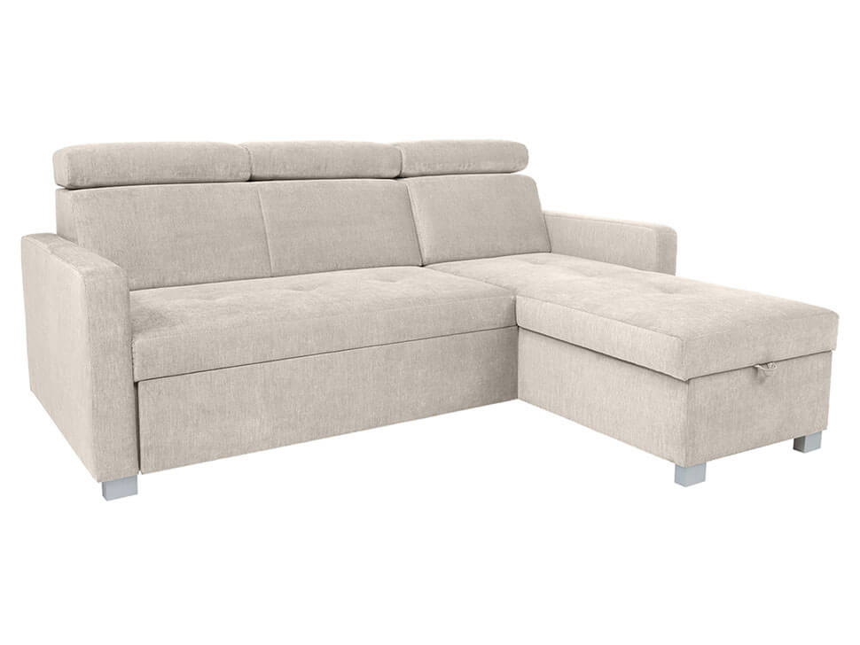 BRICO 2F.URCBK BRW Beige Corner Fold Out with Storage BLACK RED WHITE Upholstered Sofa Bed-Matrix 2 Beige