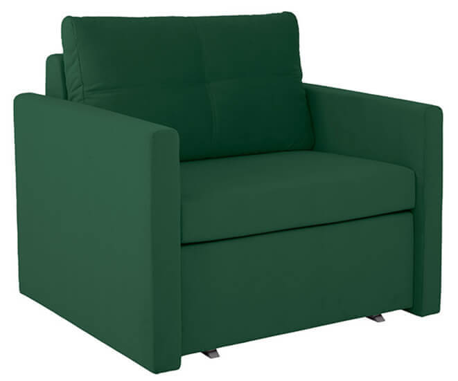 BUNIO 1FBK BRW Manila Green 1 Seater Fold Out Straight BLACK RED WHITE Upholstered Sofa Bed-Manila 35 Green