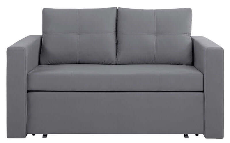 BUNIO III 2FBK BRW Manila Grey 2 Seater Fold Out Straight BLACK RED WHITE Upholstered Sofa Bed-Manila 16 Grey