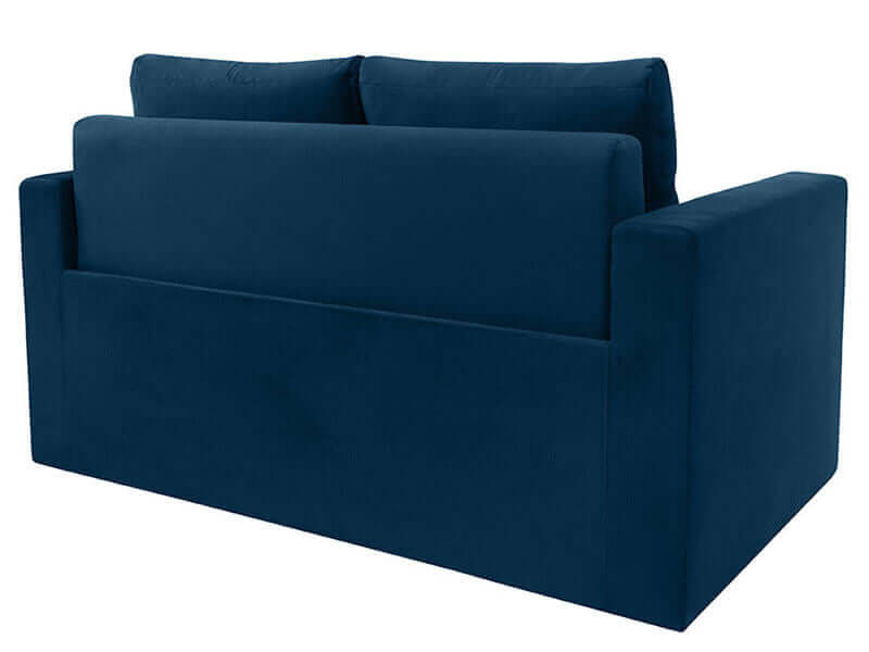 BUNIO III 2FBK BRW Manila Navy 2 Seater Fold Out Straight BLACK RED WHITE Upholstered Sofa Bed-Manila 26 Navy
