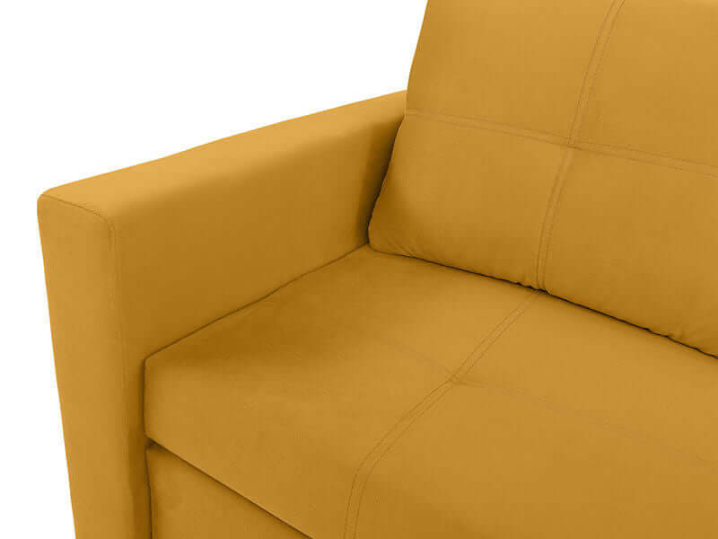 BUNIO III 2FBK BRW Manila Orange 2 Seater Fold Out Straight BLACK RED WHITE Upholstered Sofa Bed-Manila 32 Orange