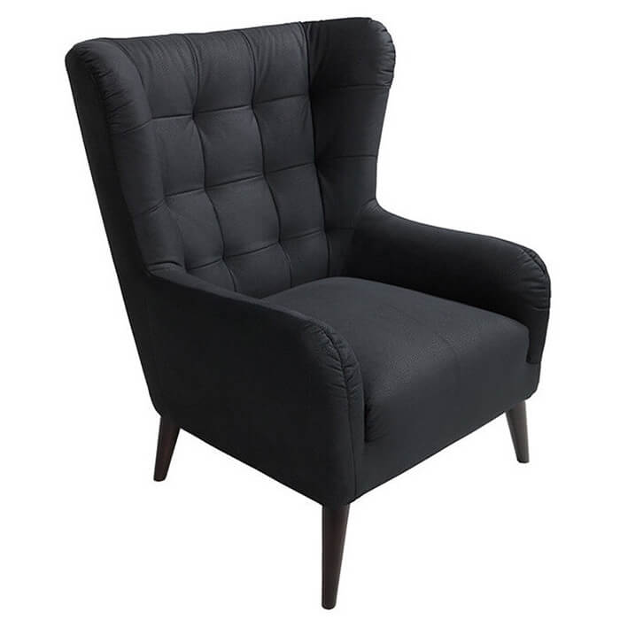 CASEY ES BRW Black BLACK RED WHITE Upholstered Armchair-Solar 99 Black