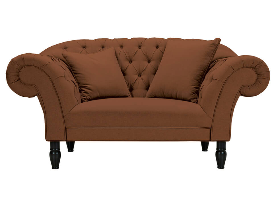 CUPIDO 1.5S BRW Brown 1.5 Seater Straight BLACK RED WHITE Upholstered Sofa-Salvador 15 Brown