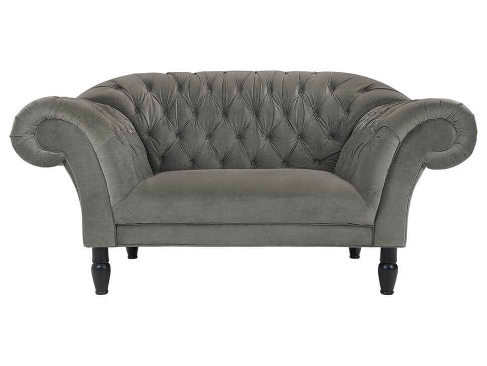 CUPIDO 1.5S BRW Grey 1.5 Seater Straight BLACK RED WHITE Upholstered Sofa-Salvador 18 Grey