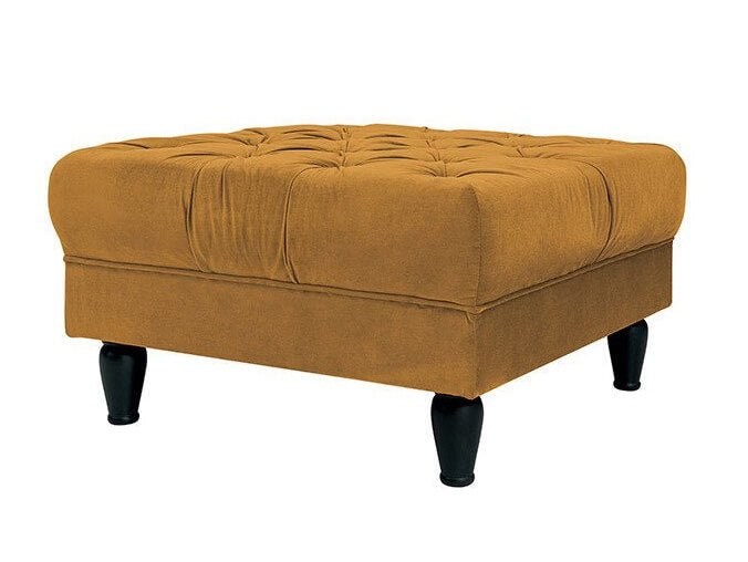 CUPIDO H 82X82 BRW Yellow Square BLACK RED WHITE Upholstered Footstool-Piano 23 Yellow