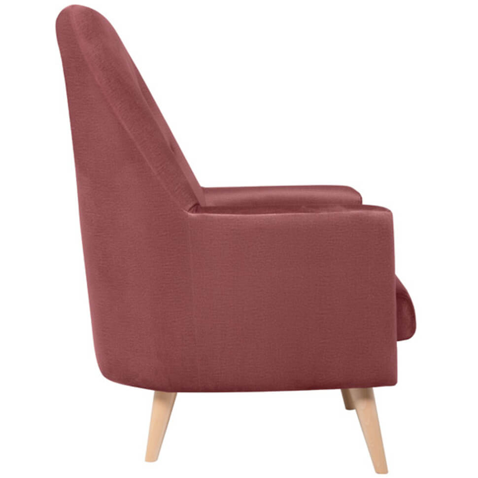 EMILLY ES BRW Pink BLACK RED WHITE Upholstered Armchair-Monoli 63 Pink