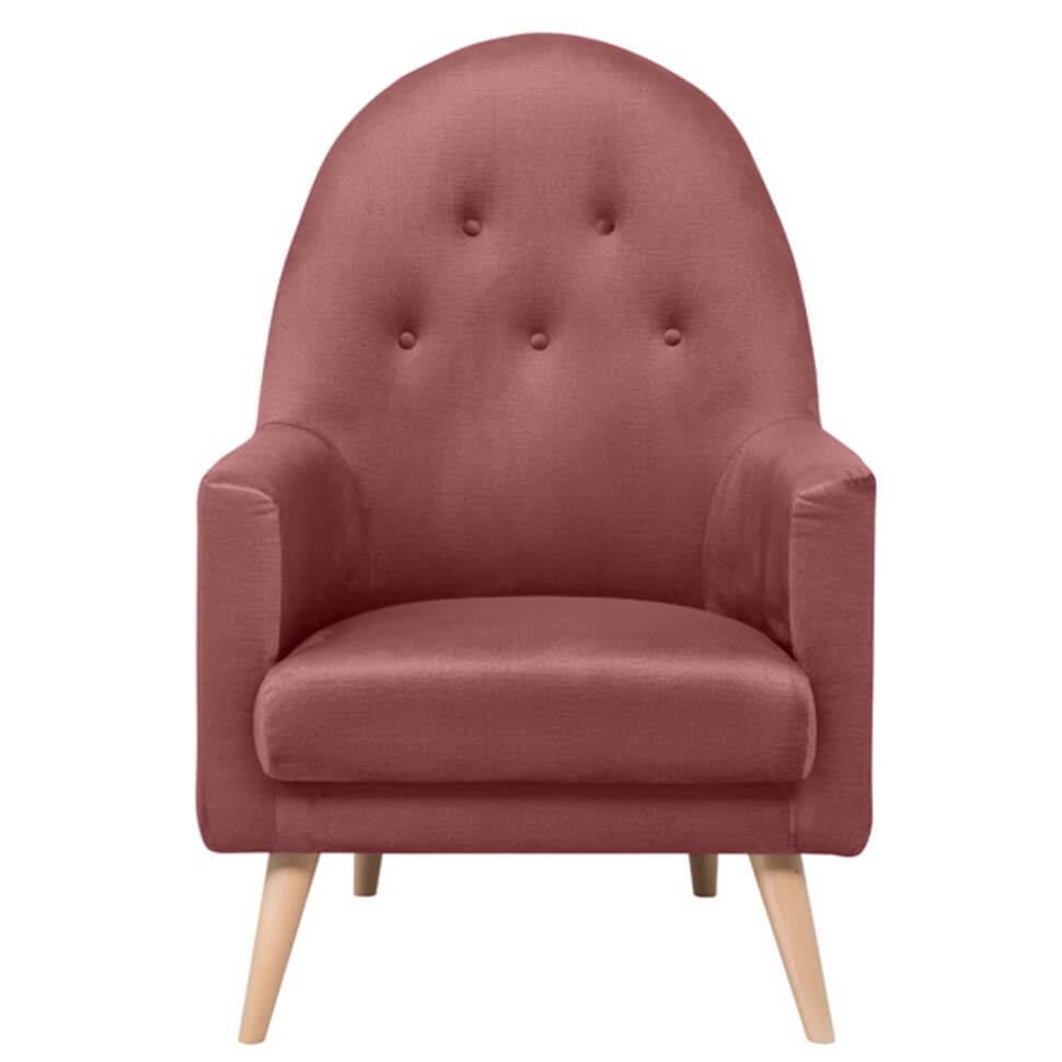 EMILLY ES BRW Pink BLACK RED WHITE Upholstered Armchair-Monoli 63 Pink