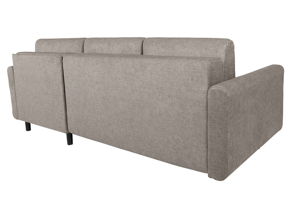 FELIZ LUX 3DL.URC BRW Taupe Corner Fold Out with Storage BLACK RED WHITE Upholstered Sofa Bed-Ross 06 Taupe