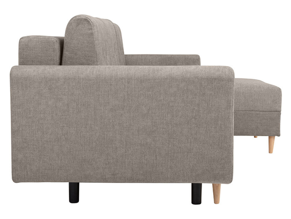 FELIZ LUX 3DL.URC BRW Taupe Corner Fold Out with Storage BLACK RED WHITE Upholstered Sofa Bed-Ross 06 Taupe