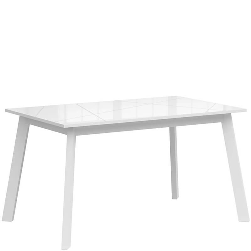 FORN BRW STO Extendable Rectangular BLACK RED WHITE Dining Table-White / White Gloss