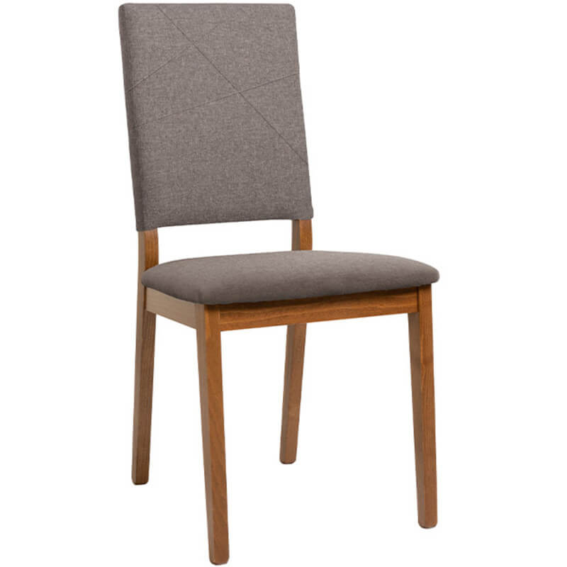 FORN BRW TX100-GREY Dining Upholstered BLACK RED WHITE Chair-Stirling Oak / Grey