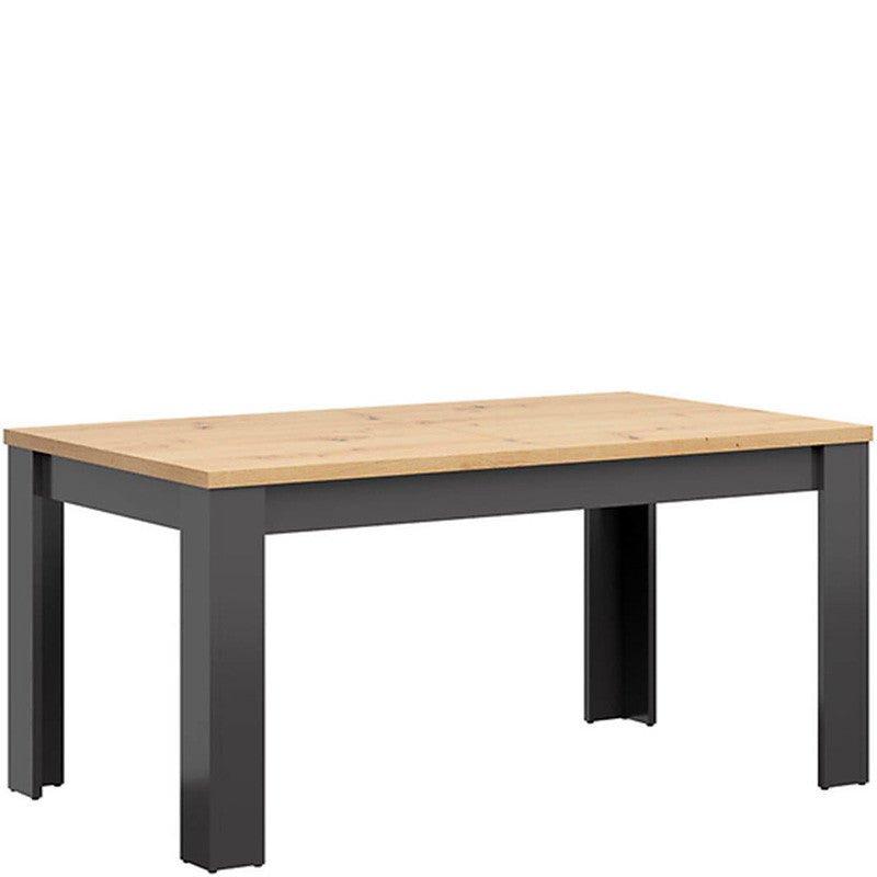 HESEN BRW STO/7/16 Extendable Rectangular BLACK RED WHITE Dining Table-Graphite / Artisan Oak