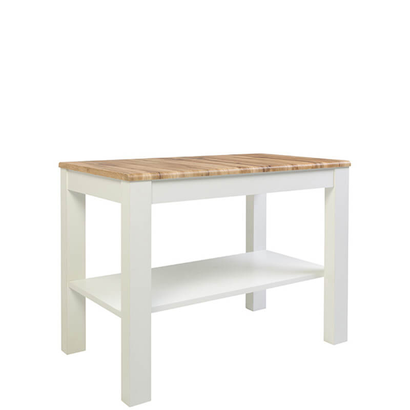 HOLTEN BRW LAW Rectangular with Shelf BLACK RED WHITE Coffee Table-Wotan Oak / Alpine White
