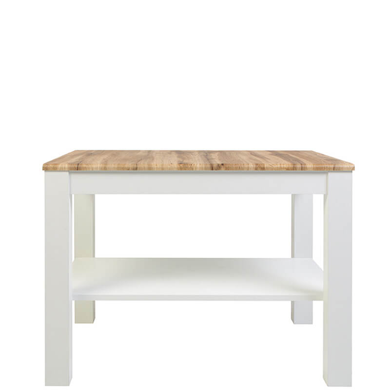 HOLTEN BRW LAW Rectangular with Shelf BLACK RED WHITE Coffee Table-Wotan Oak / Alpine White