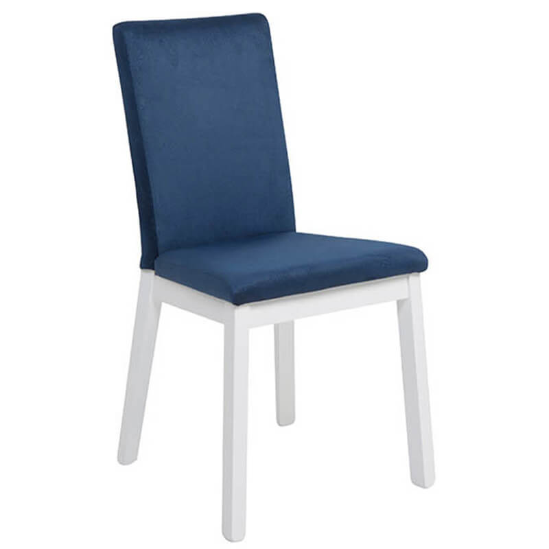 HOLTEN BRW TX098-BLUE Dining Upholstered BLACK RED WHITE Chair-White / Blue