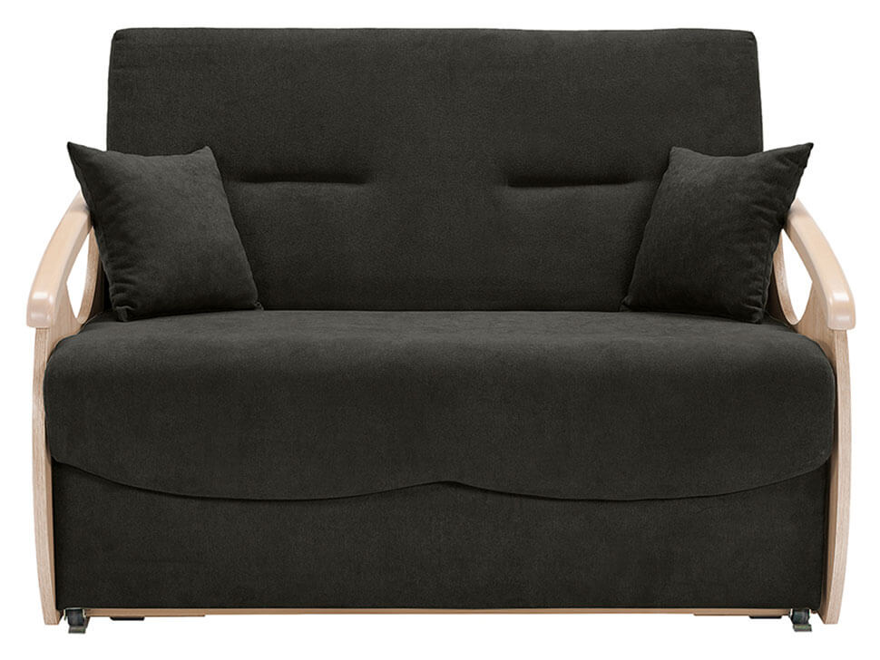 IDA II 2FBKA BRW Dark Grey 2 Seater Fold Out Straight BLACK RED WHITE Upholstered Sofa Bed-Monoli 95 Grey