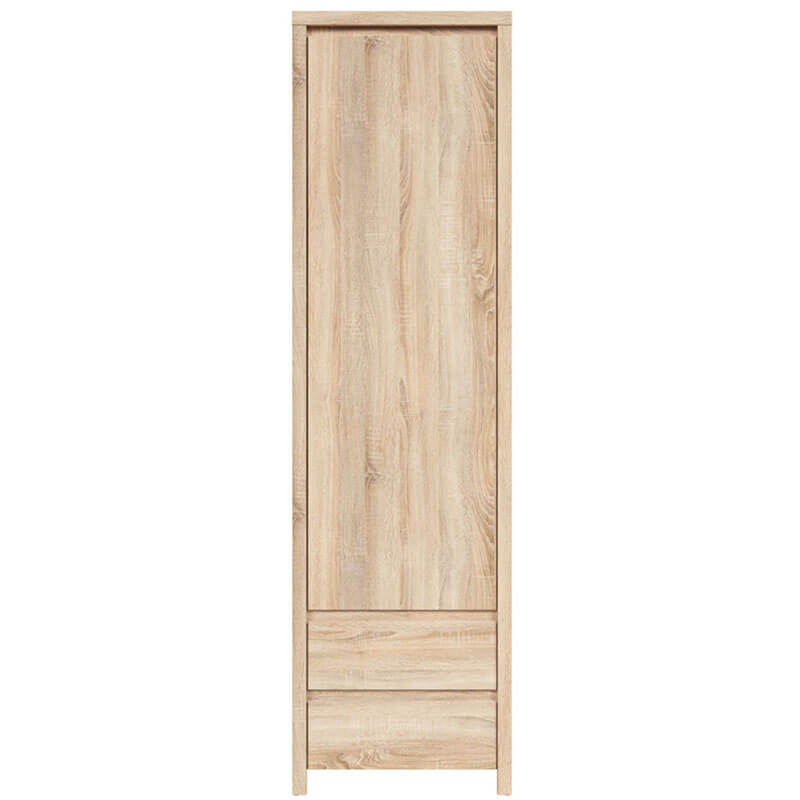 KASPIAN BRW REG1D2S 1 Door 2 Drawer Tall BLACK RED WHITE Cabinet-Sonoma Oak