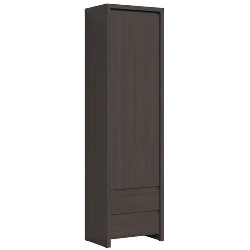 KASPIAN BRW REG1D2S 1 Door 2 Drawer Tall BLACK RED WHITE Cabinet-Wenge