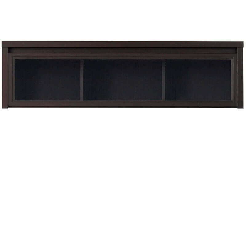 KASPIAN BRW SFW1W/140 1 Door Glass Fronted Wall BLACK RED WHITE Display Cabinet-Wenge