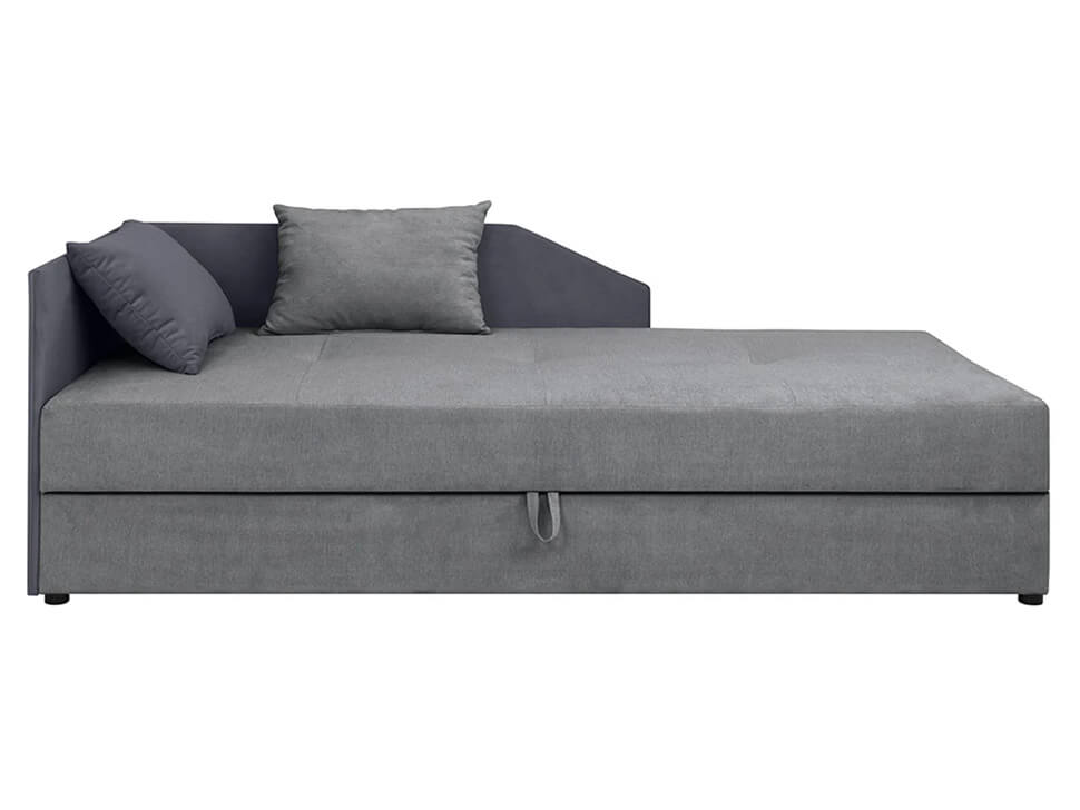 KELO LBKMU BRW Grey with Storage BLACK RED WHITE Upholstered Couch-Matrix 16 Grey / Jasmine 96 Grey