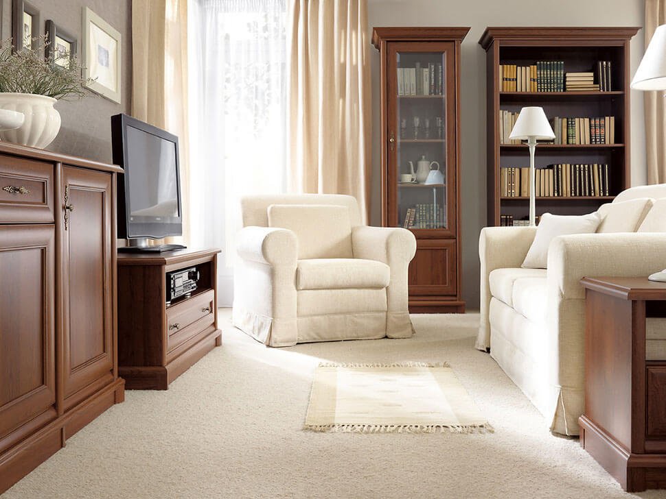 KENT BRW Living Room 1 BLACK RED WHITE Furniture Set-Chestnut